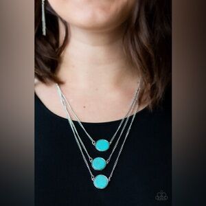 Elegant Silver and Turquoise Necklace